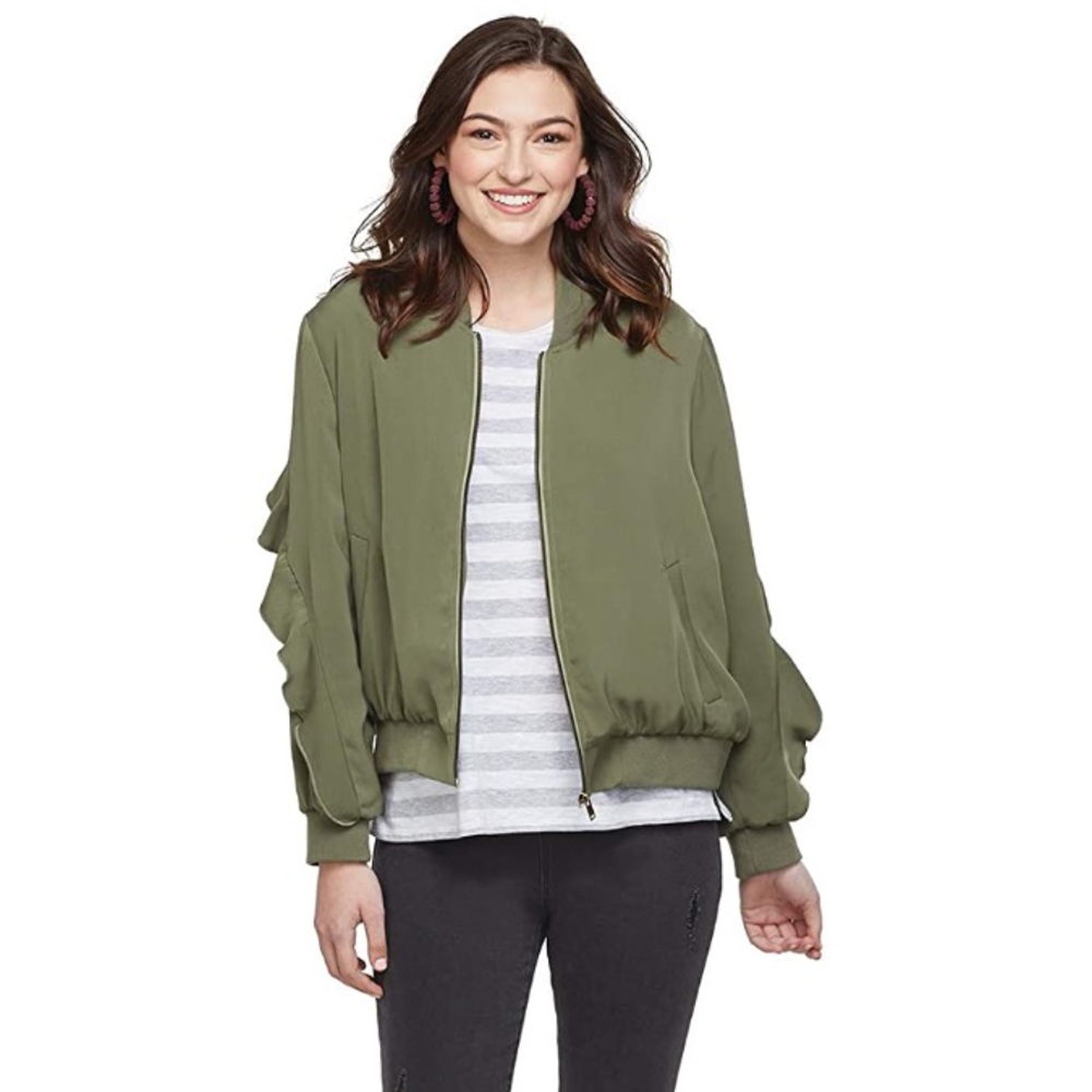 NWT Women’s Mud Pie Nolan Army Bomber Jacket